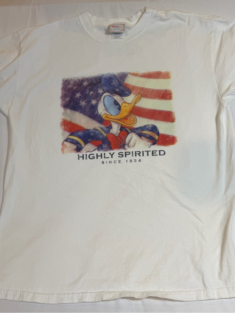 Disney White Short-Sleeve Donald Duck 'Highly Spirited' Graphic Tee